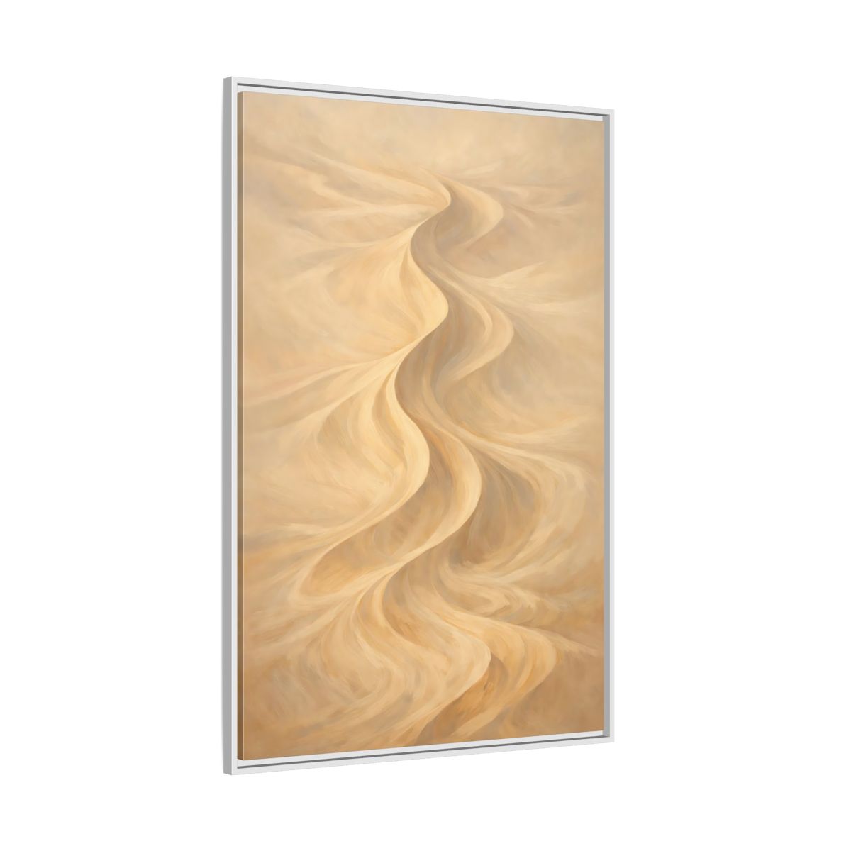 Side Mockup 7. Nature Sand Dunes Beige Sand Dunes shown as stretched canvas wall art
