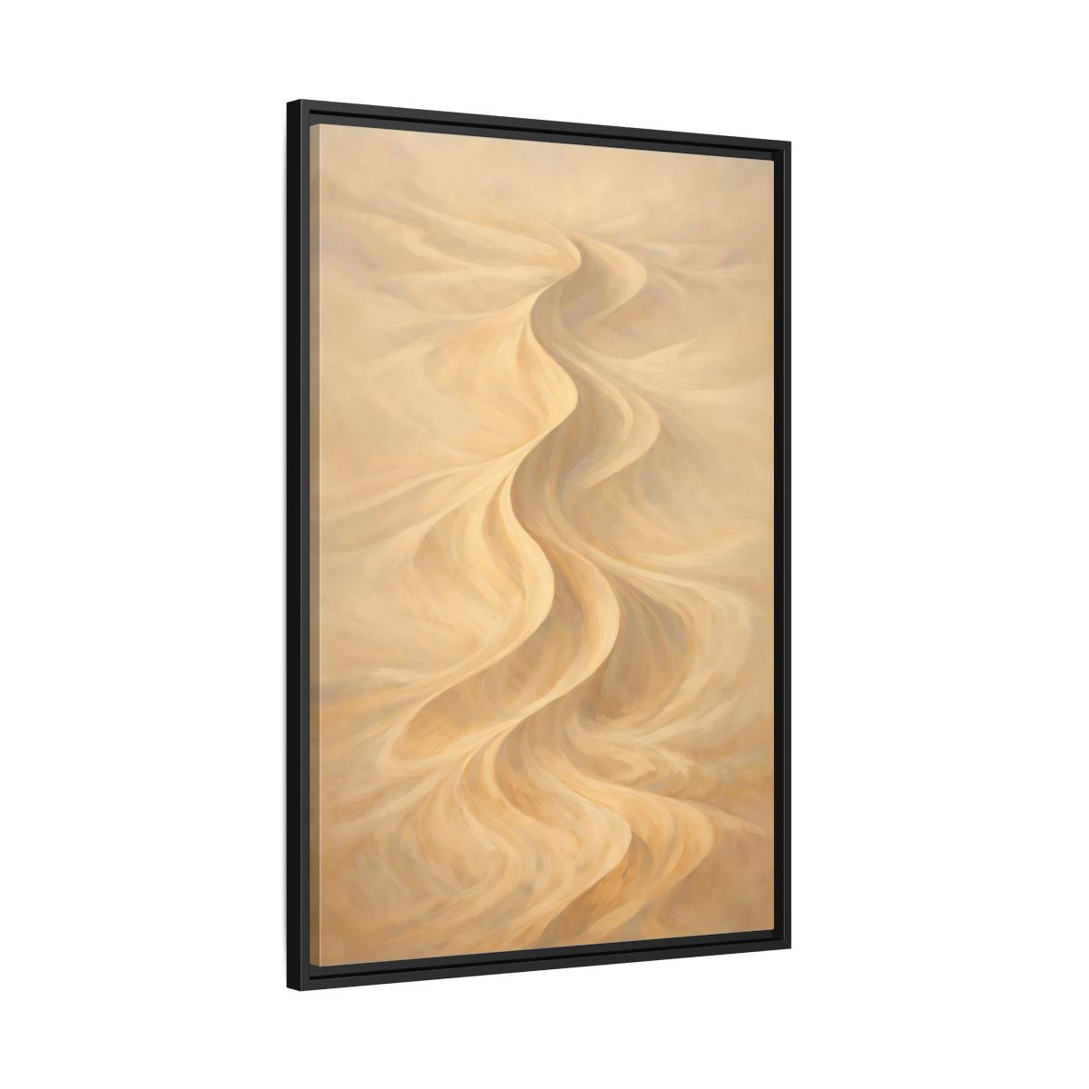Side Mockup 13. Nature Sand Dunes Beige Sand Dunes shown as stretched canvas wall art