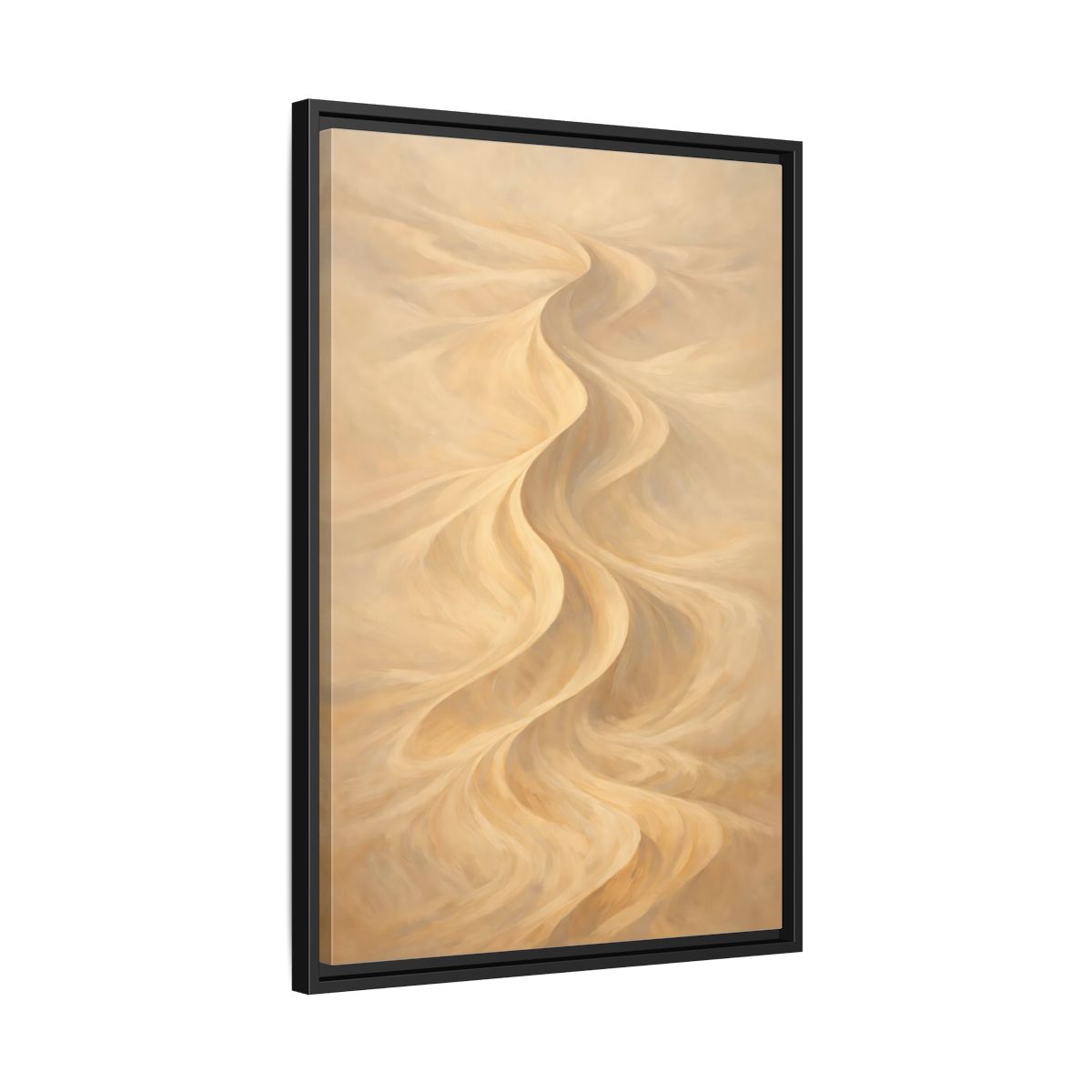 Side Mockup 14. Nature Sand Dunes Beige Sand Dunes shown as stretched canvas wall art