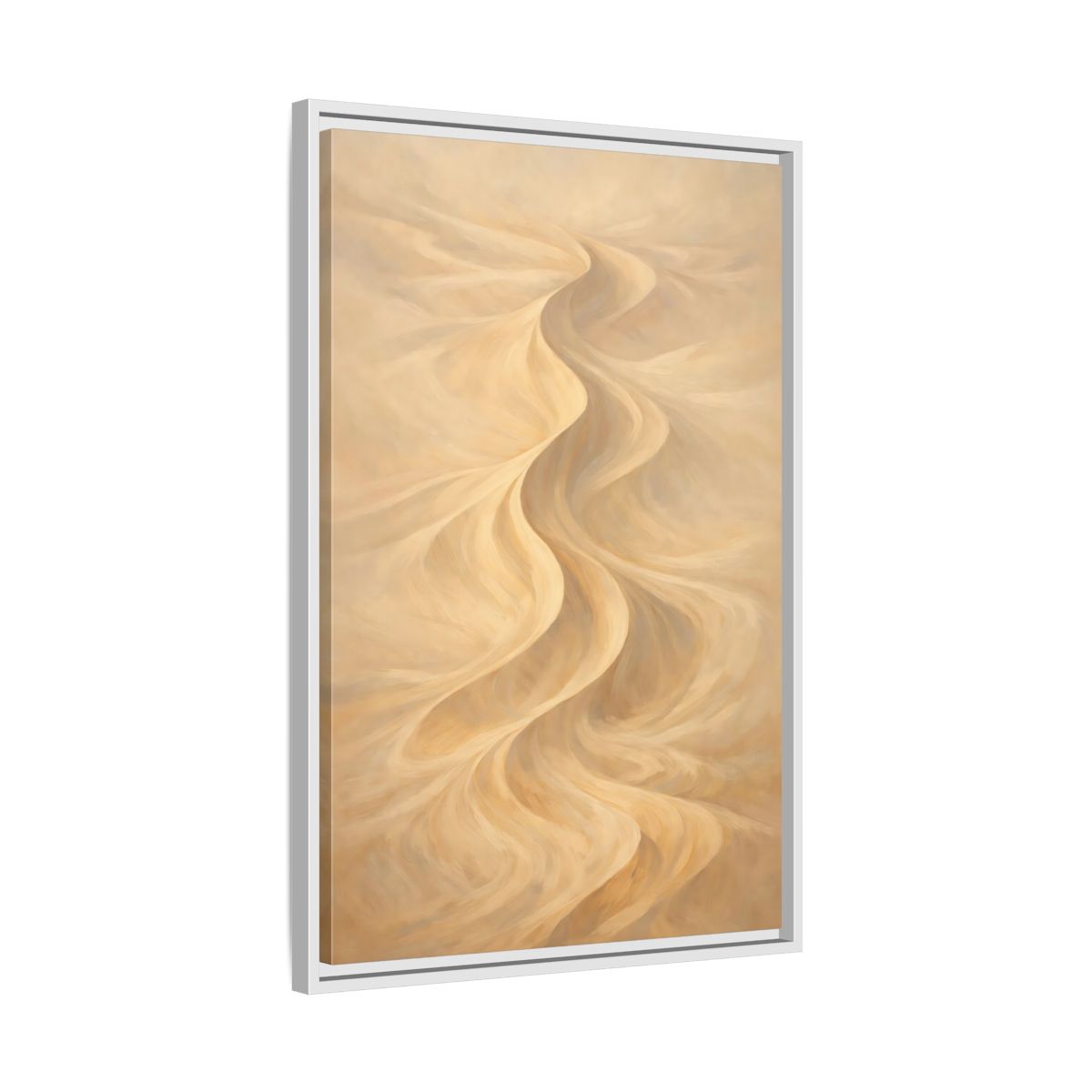 Side Mockup 11. Nature Sand Dunes Beige Sand Dunes shown as stretched canvas wall art