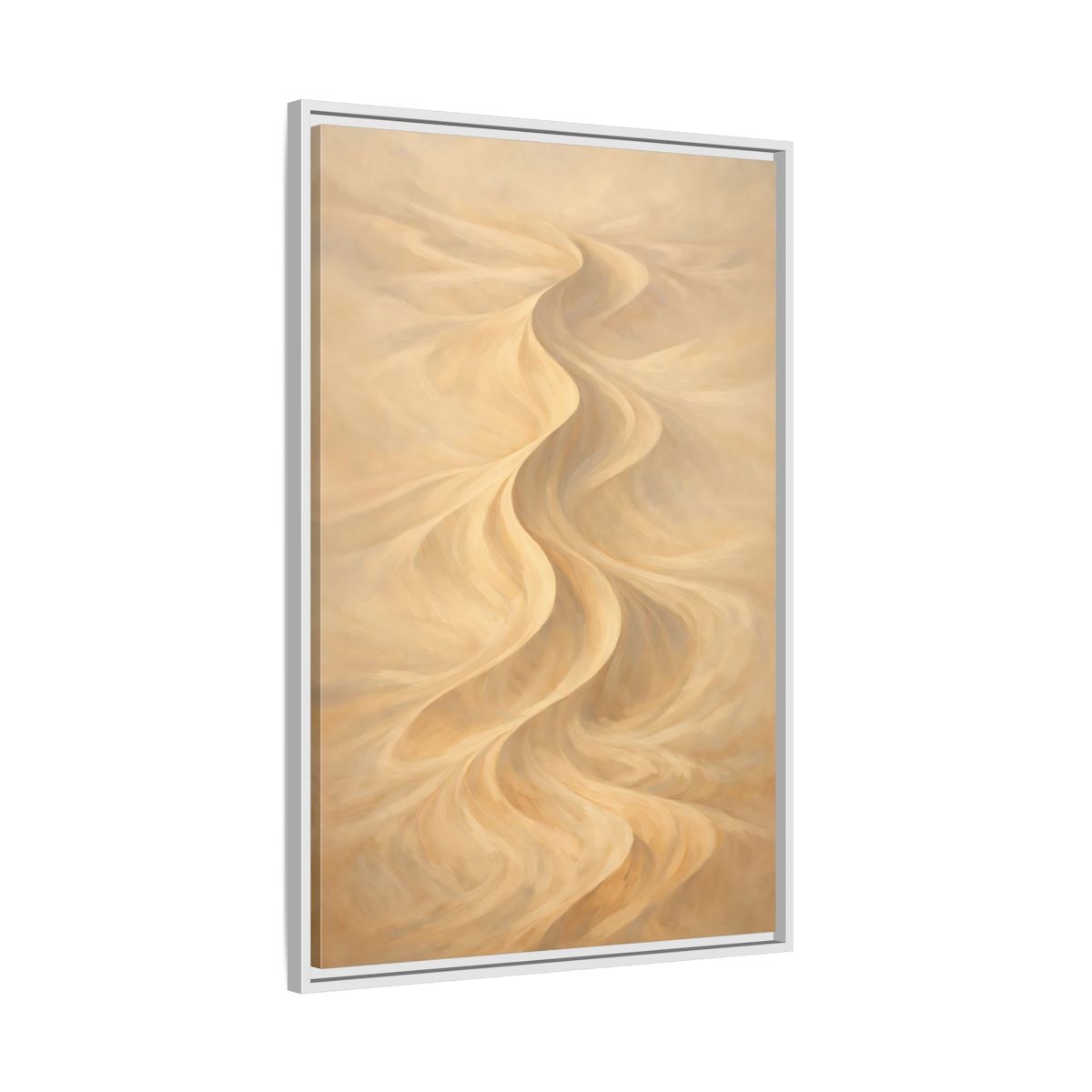 Side Mockup 9. Nature Sand Dunes Beige Sand Dunes shown as stretched canvas wall art