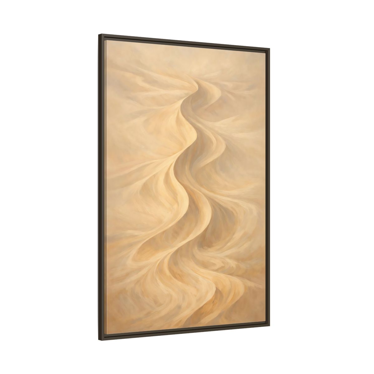 Side Mockup 8. Nature Sand Dunes Beige Sand Dunes shown as stretched canvas wall art
