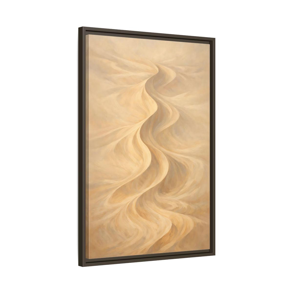 Side Mockup 12. Nature Sand Dunes Beige Sand Dunes shown as stretched canvas wall art