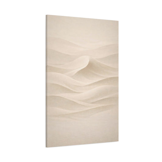 Nature Sand Dunes Beige Sand Dunes shown as stretched canvas wall art