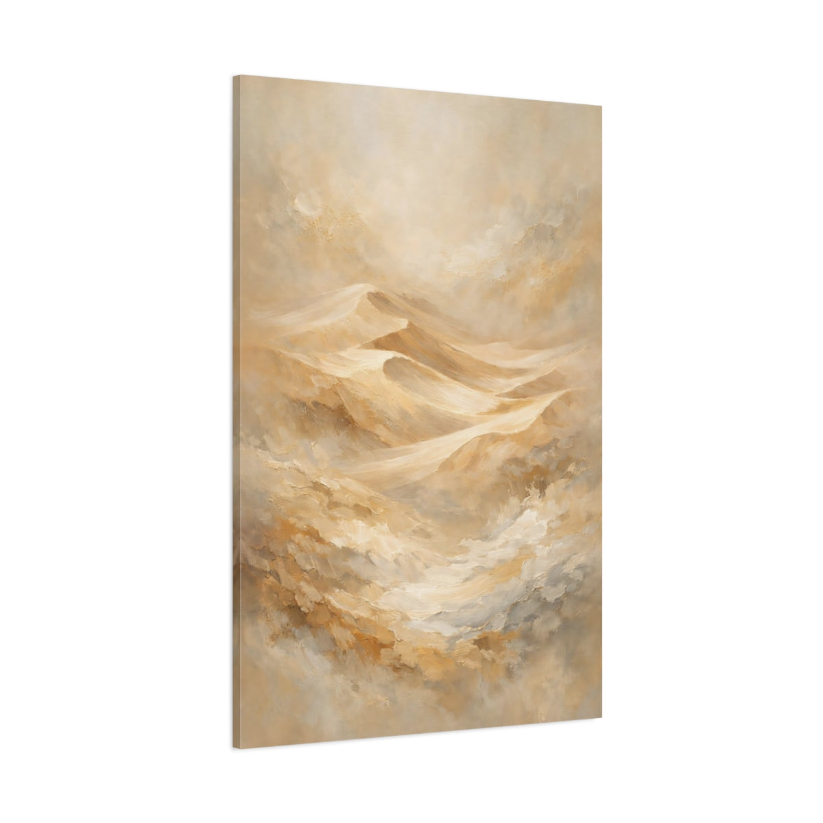 Main Mockup. Nature Sand Dunes Beige Sand Dunes shown as stretched canvas wall art