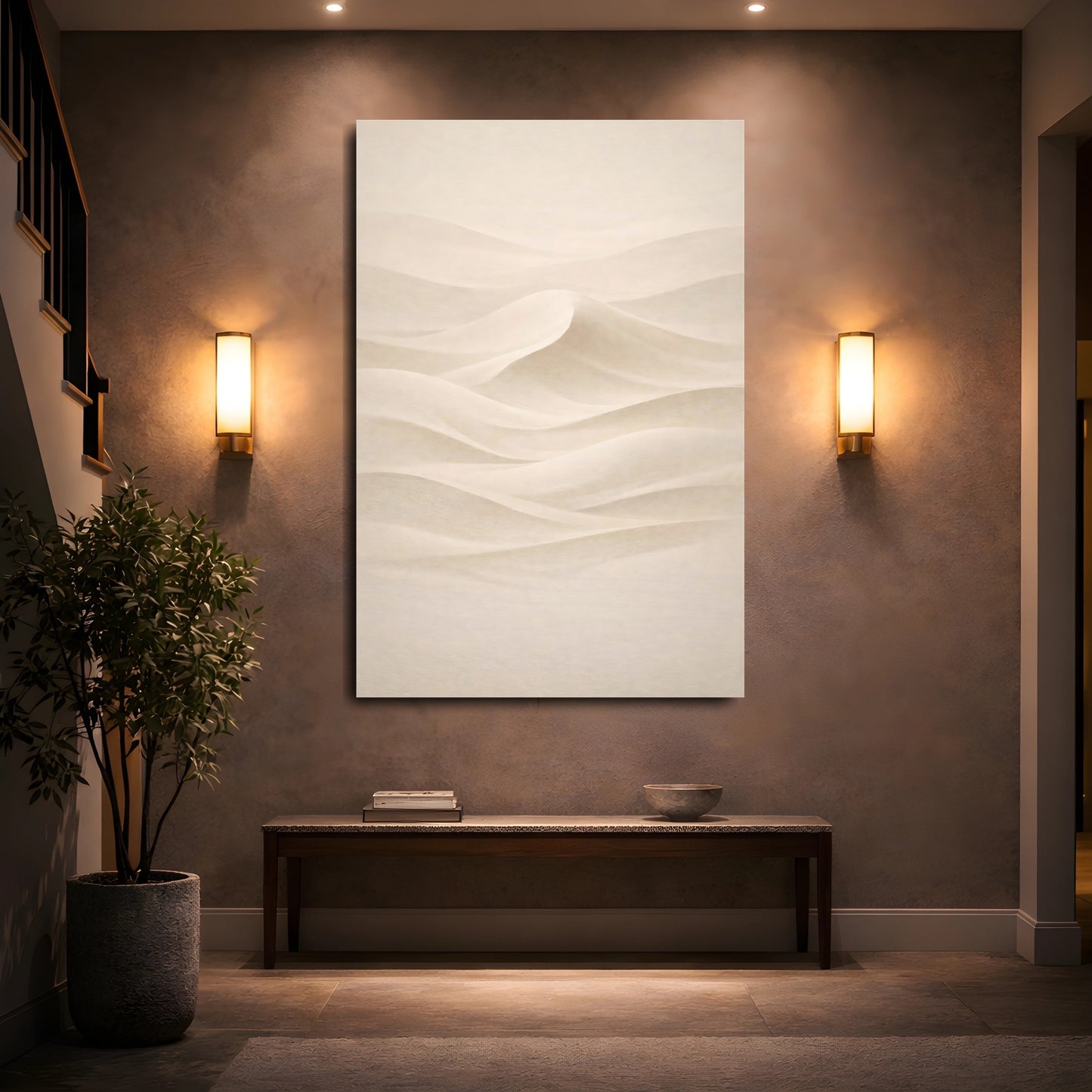 Nature Sand Dunes Beige Sand Dunes shown as front canvas room wall art