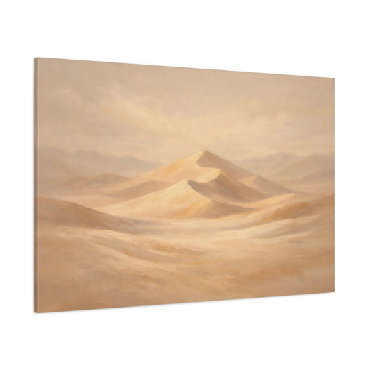 Main Mockup. Nature Sand Dunes Beige Tones shown as stretched canvas wall art