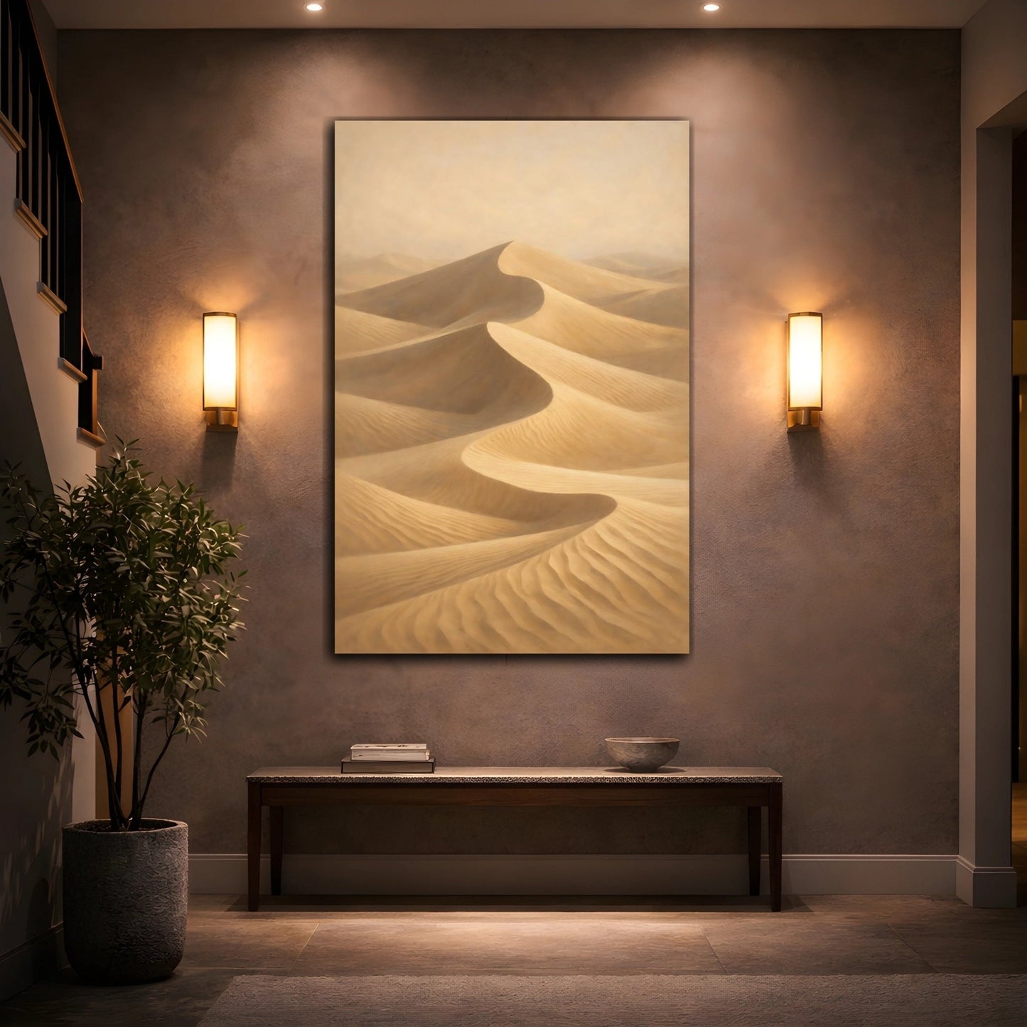 Nature Sand Dunes Desert - Canvas Wall Art Print - YesArtYes