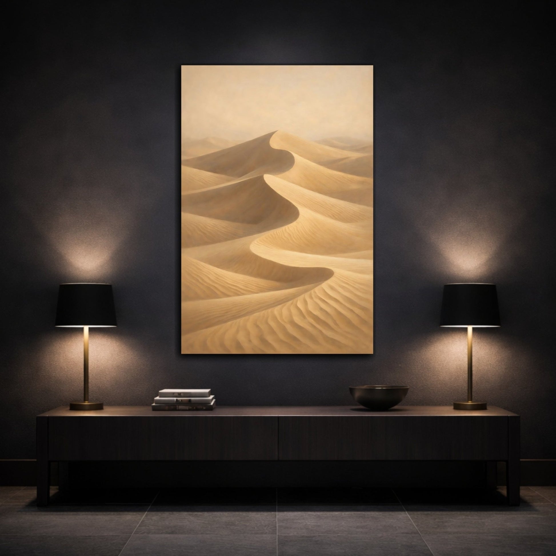 Nature Sand Dunes Desert - Canvas Wall Art Print - YesArtYes