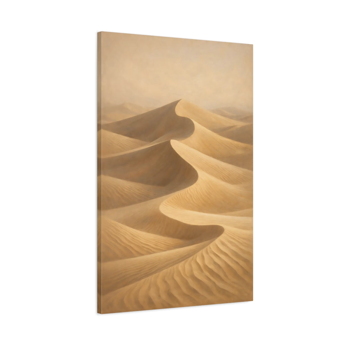 Side Mockup 1. Nature Sand Dunes Desert Sand Dunes shown as stretched canvas wall art