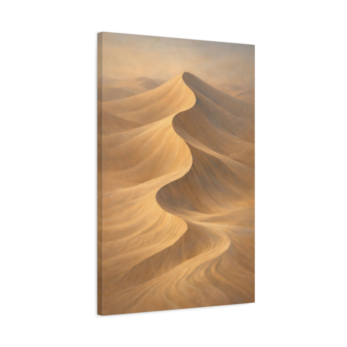 Side Mockup 2. Nature Sand Dunes Desert Sandscape shown as stretched canvas wall art