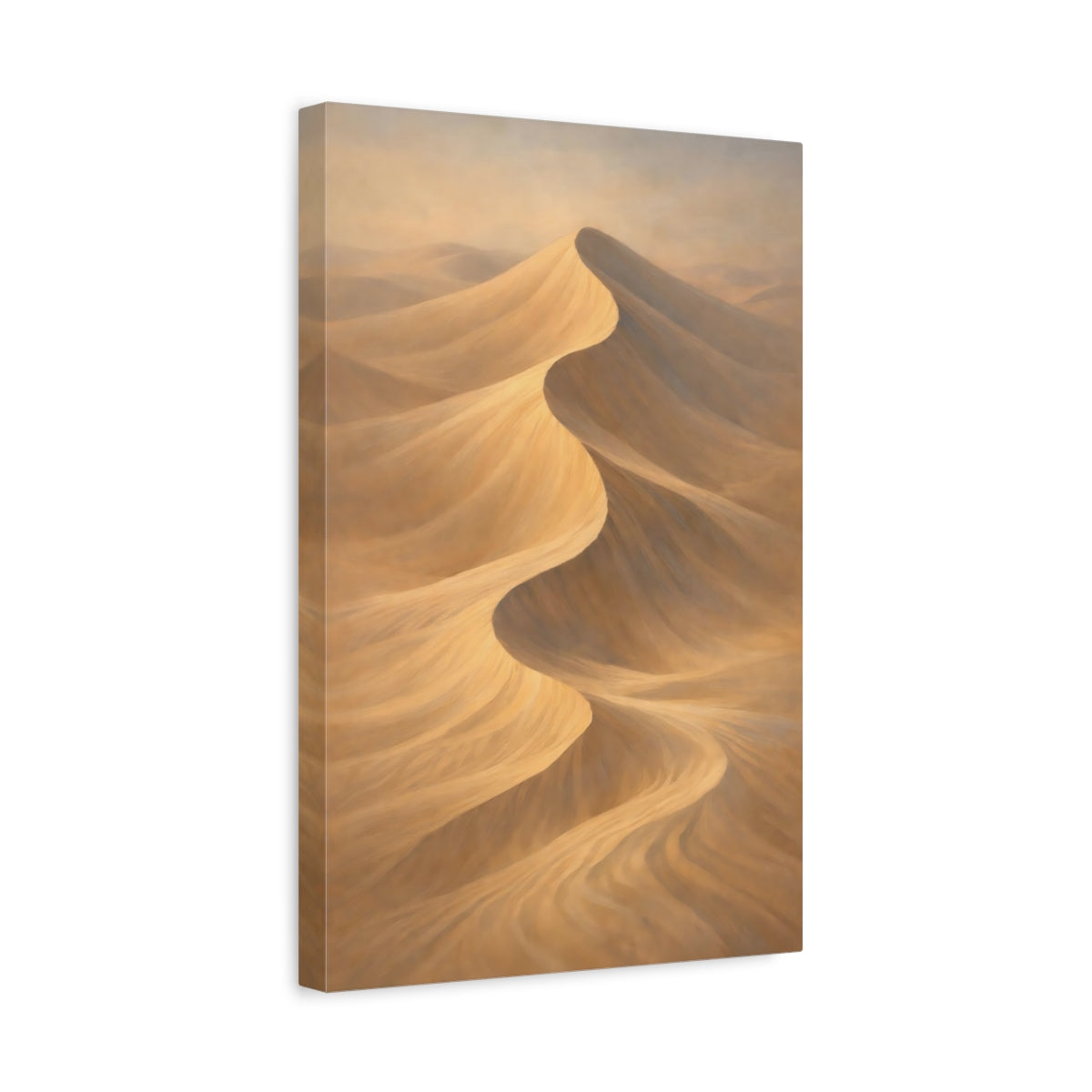 Side Mockup 4. Nature Sand Dunes Desert Sandscape shown as stretched canvas wall art