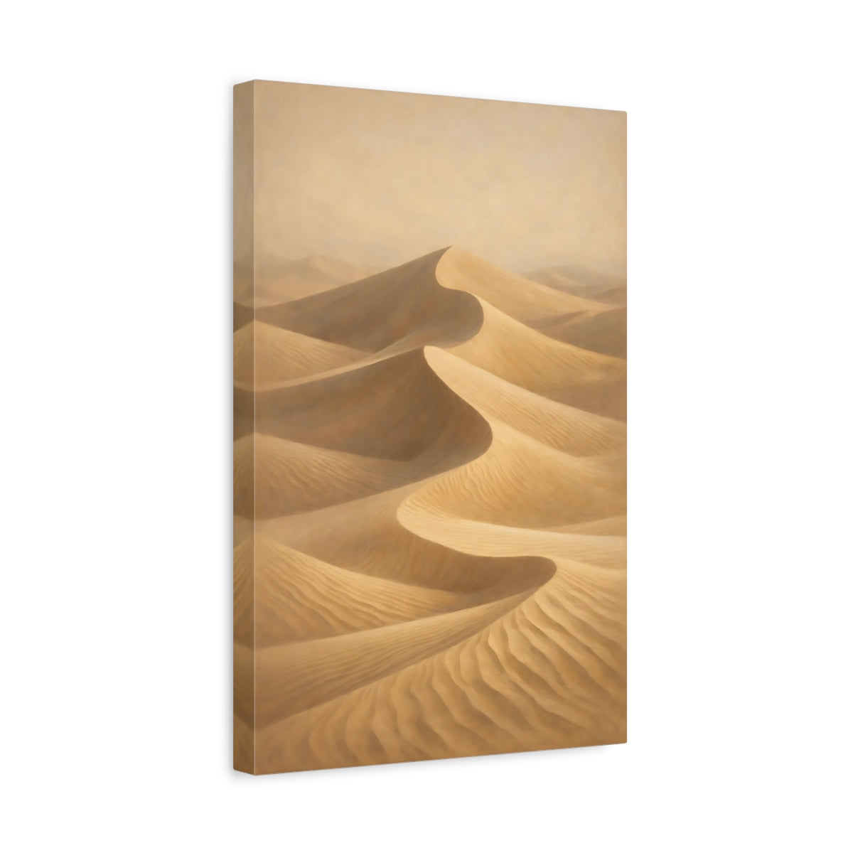 Side Mockup 4. Nature Sand Dunes Desert Sand Dunes shown as stretched canvas wall art