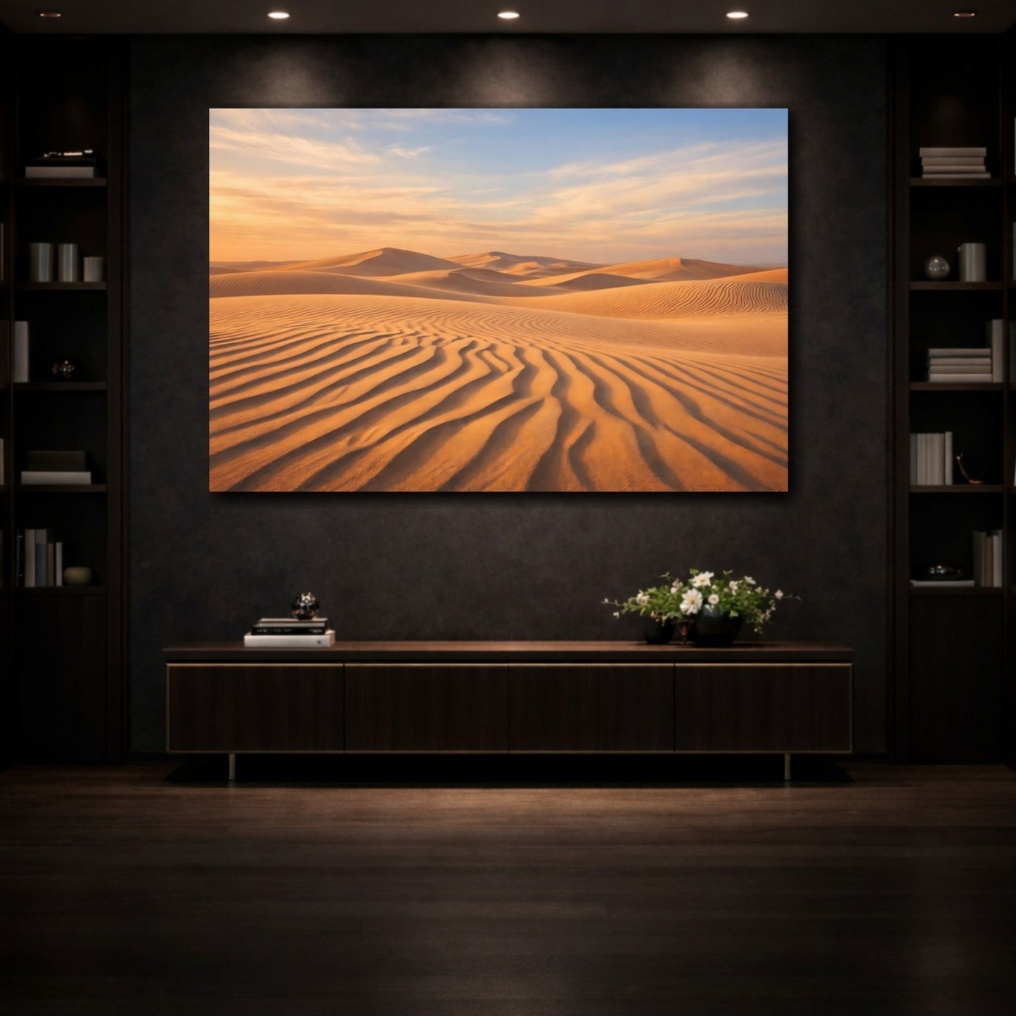 Nature Sand Dunes Desert Golden - Canvas Wall Art Print - YesArtYes