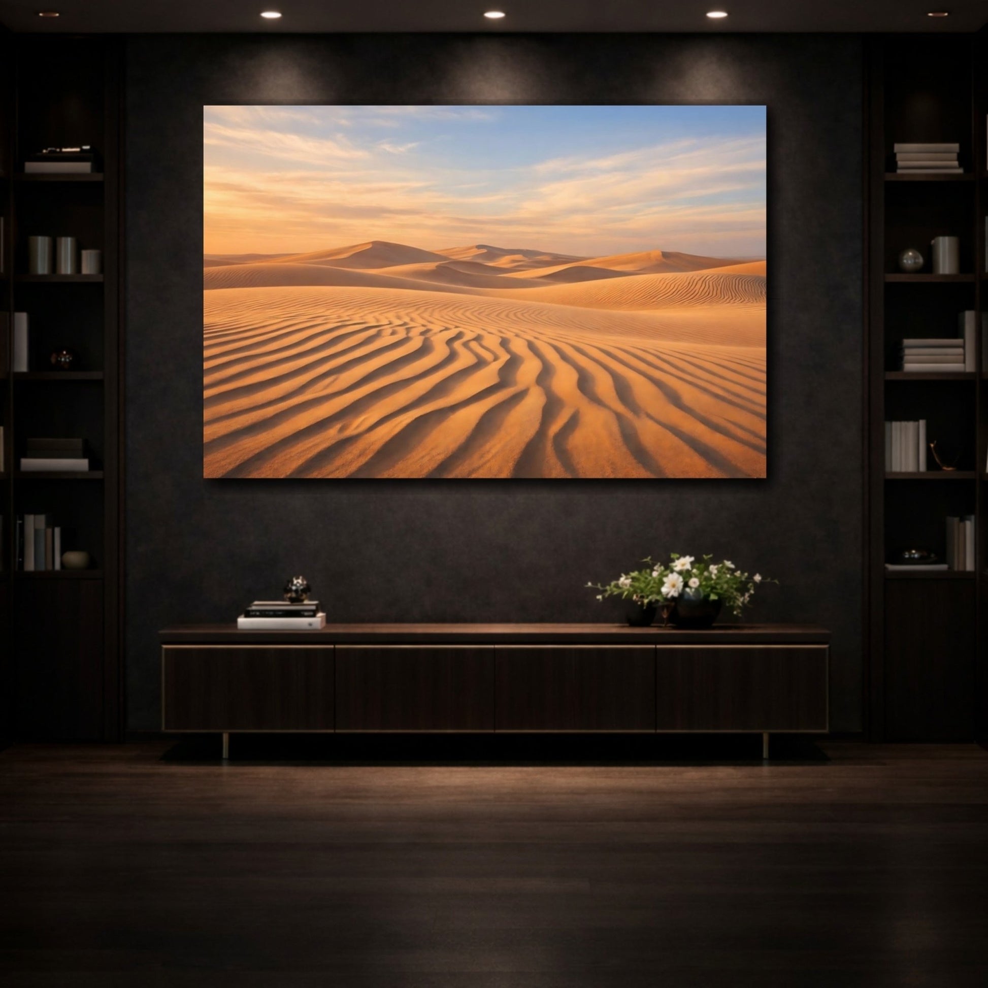 Nature Sand Dunes Desert Golden - Canvas Wall Art Print - YesArtYes