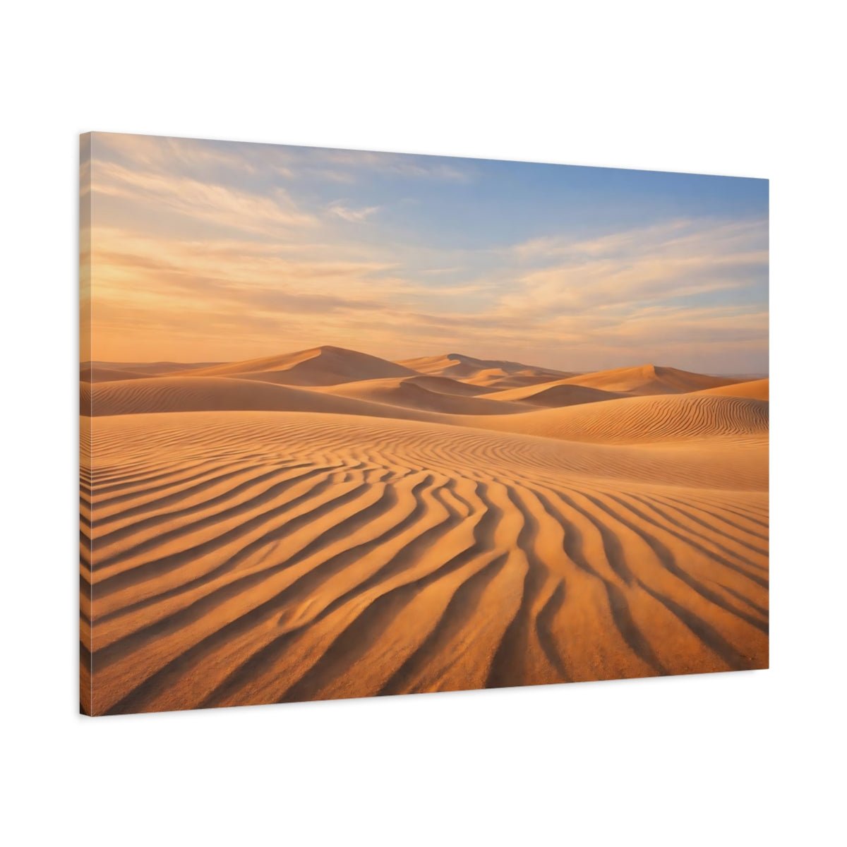 Nature Sand Dunes Desert Golden - Canvas Wall Art Print - YesArtYes