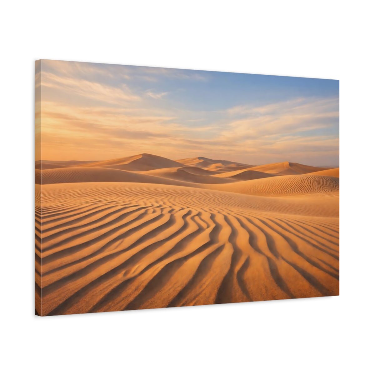 Nature Sand Dunes Desert Golden - Canvas Wall Art Print - YesArtYes