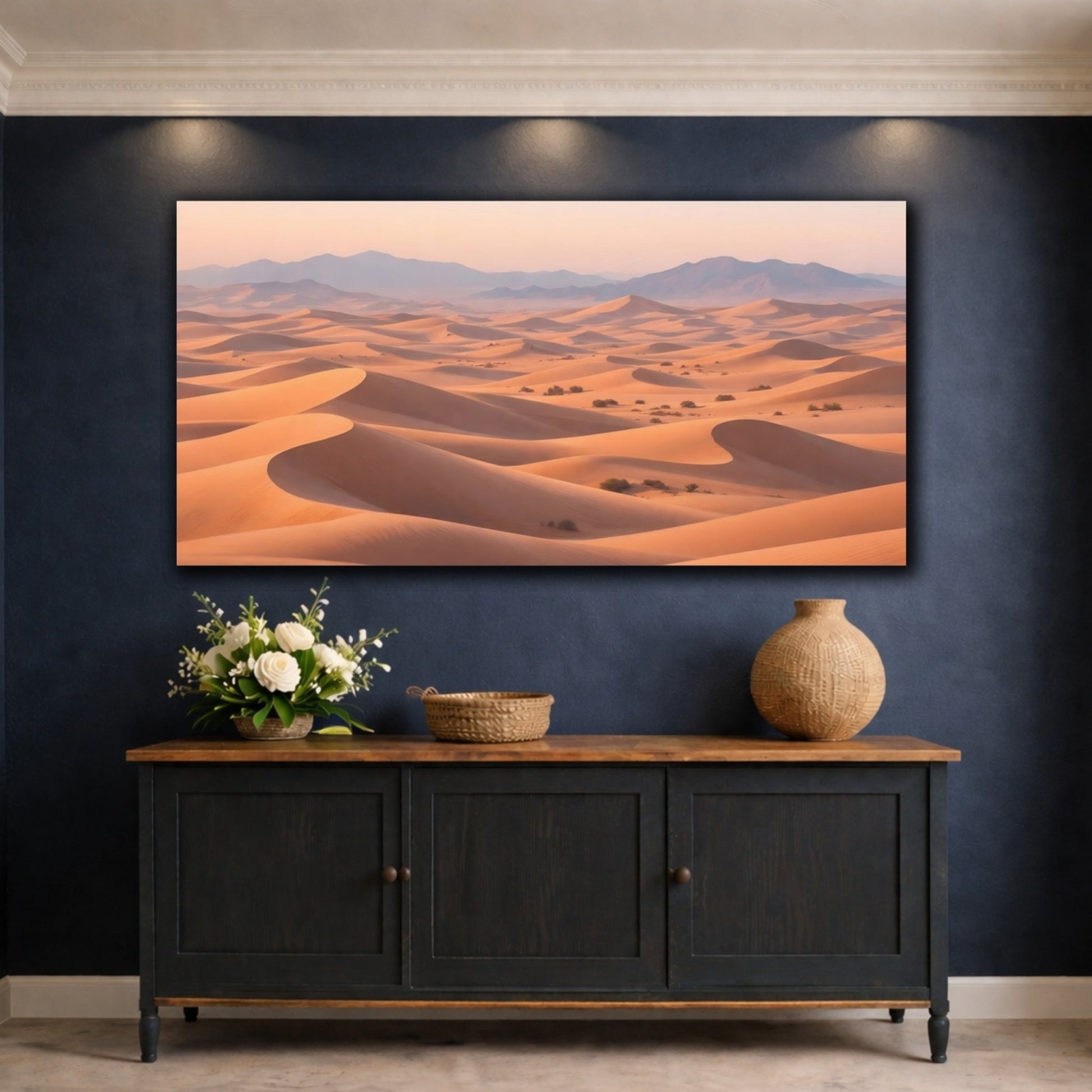 Nature Sand Dunes Desert Landscape - Canvas Wall Art Print - YesArtYes