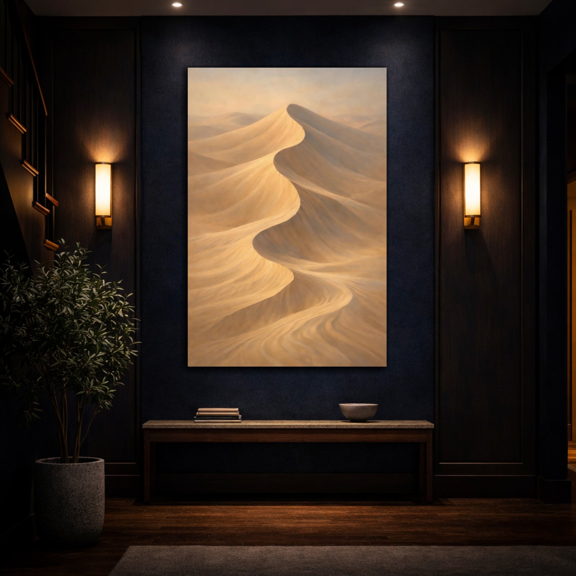 Mockup 4. Nature Sand Dunes Desert Sandscape shown as stretched canvas wall art