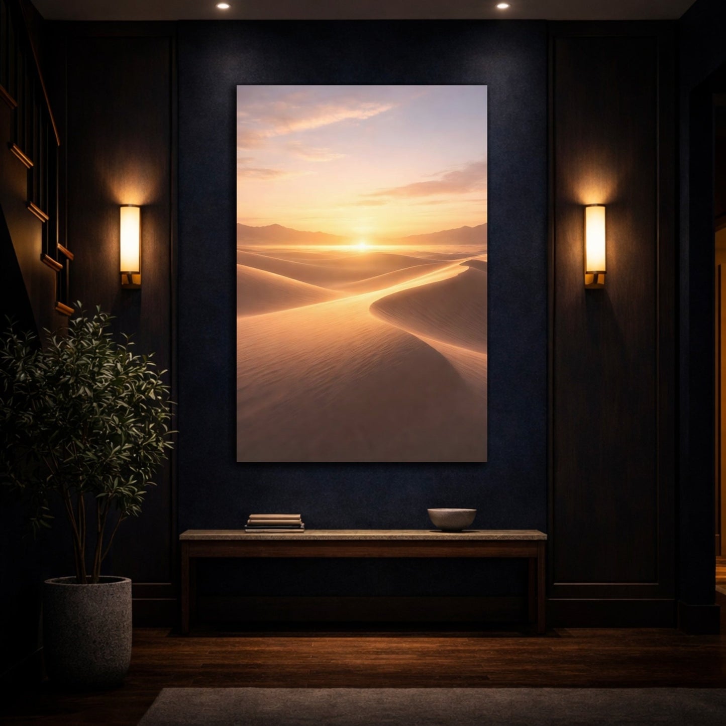 Nature Sand Dunes Golden - Canvas Wall Art Print - YesArtYes