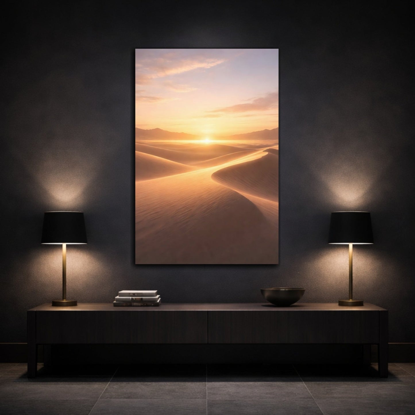 Nature Sand Dunes Golden - Canvas Wall Art Print - YesArtYes