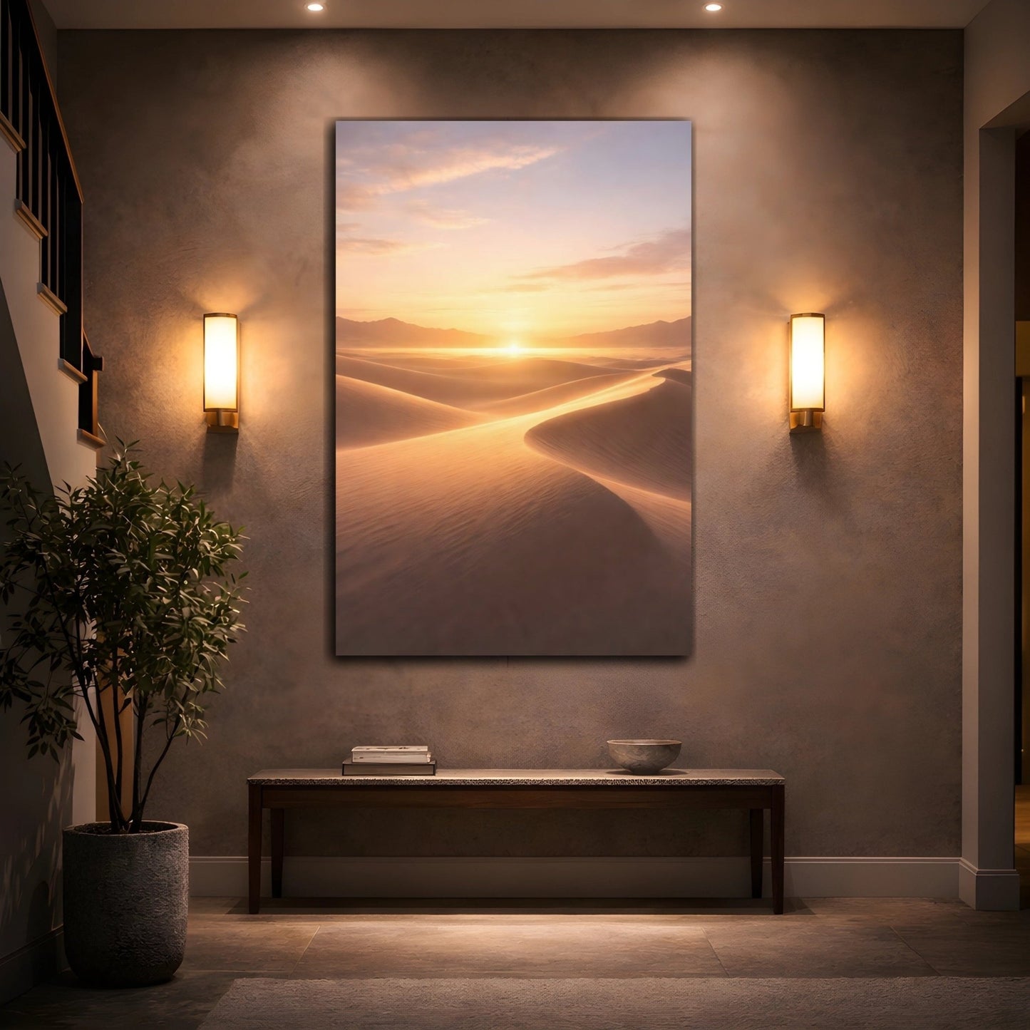 Nature Sand Dunes Golden - Canvas Wall Art Print - YesArtYes