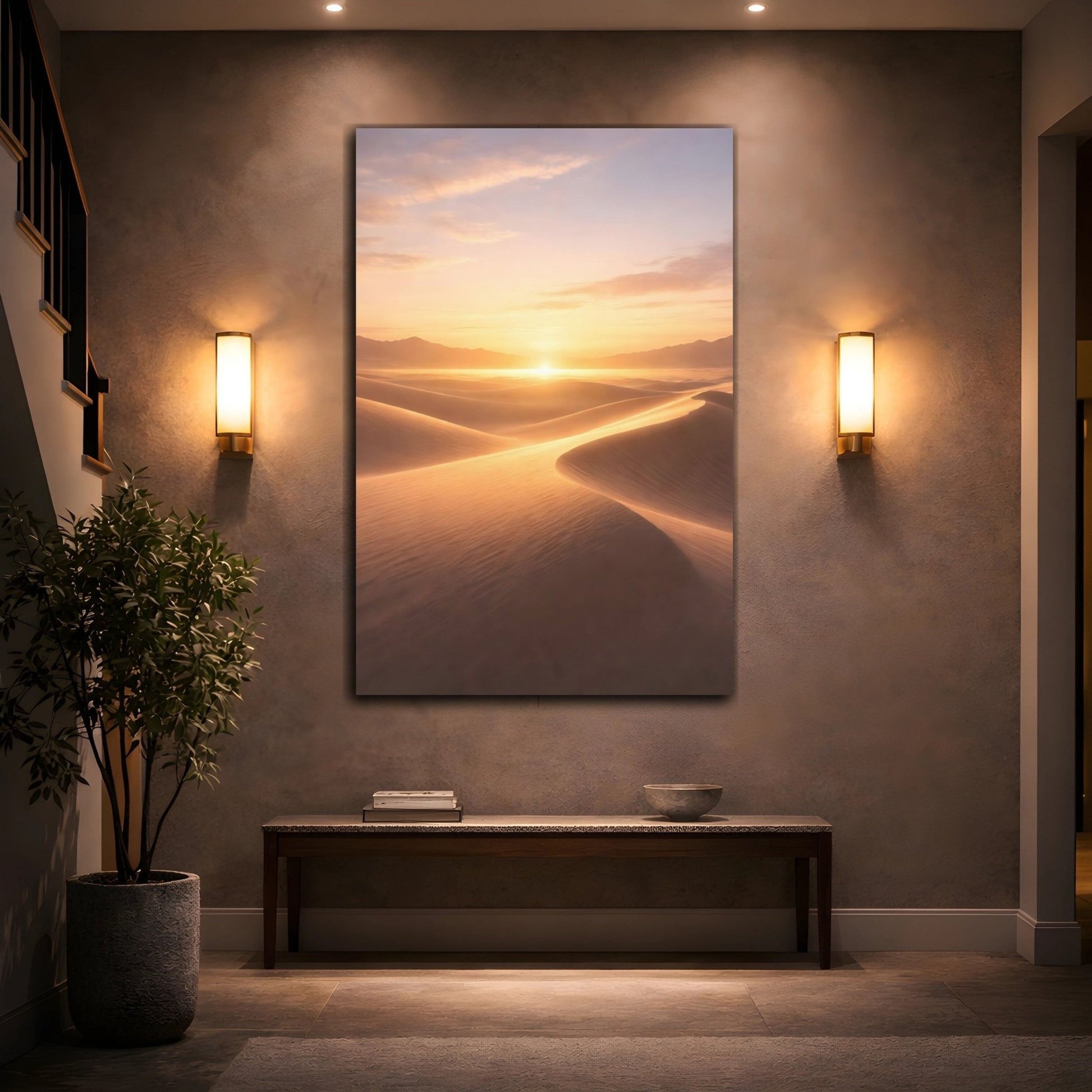 Nature Sand Dunes Golden - Canvas Wall Art Print - YesArtYes