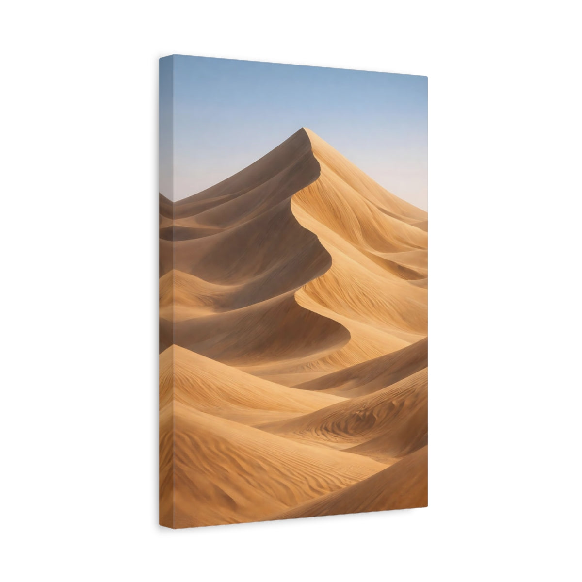 Side Mockup 4. Nature Sand Dunes Golden Sand Dunes shown as stretched canvas wall art