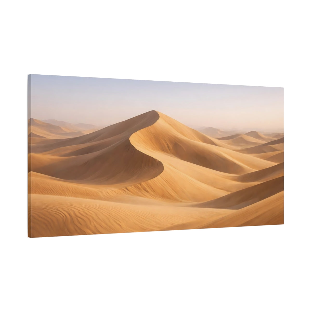 Main Mockup. Nature Sand Dunes Golden Desert shown as stretched canvas wall art