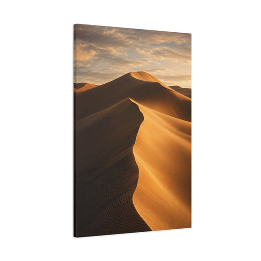 Nature Sand Dunes Golden Desert Canvas Print – Modern Decor for Living Room, Large Wall - YesArtYes