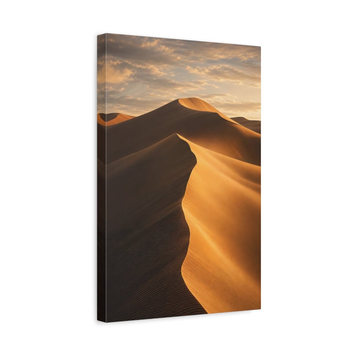 Nature Sand Dunes Golden Desert Canvas Print – Modern Decor for Living Room, Large Wall - YesArtYes