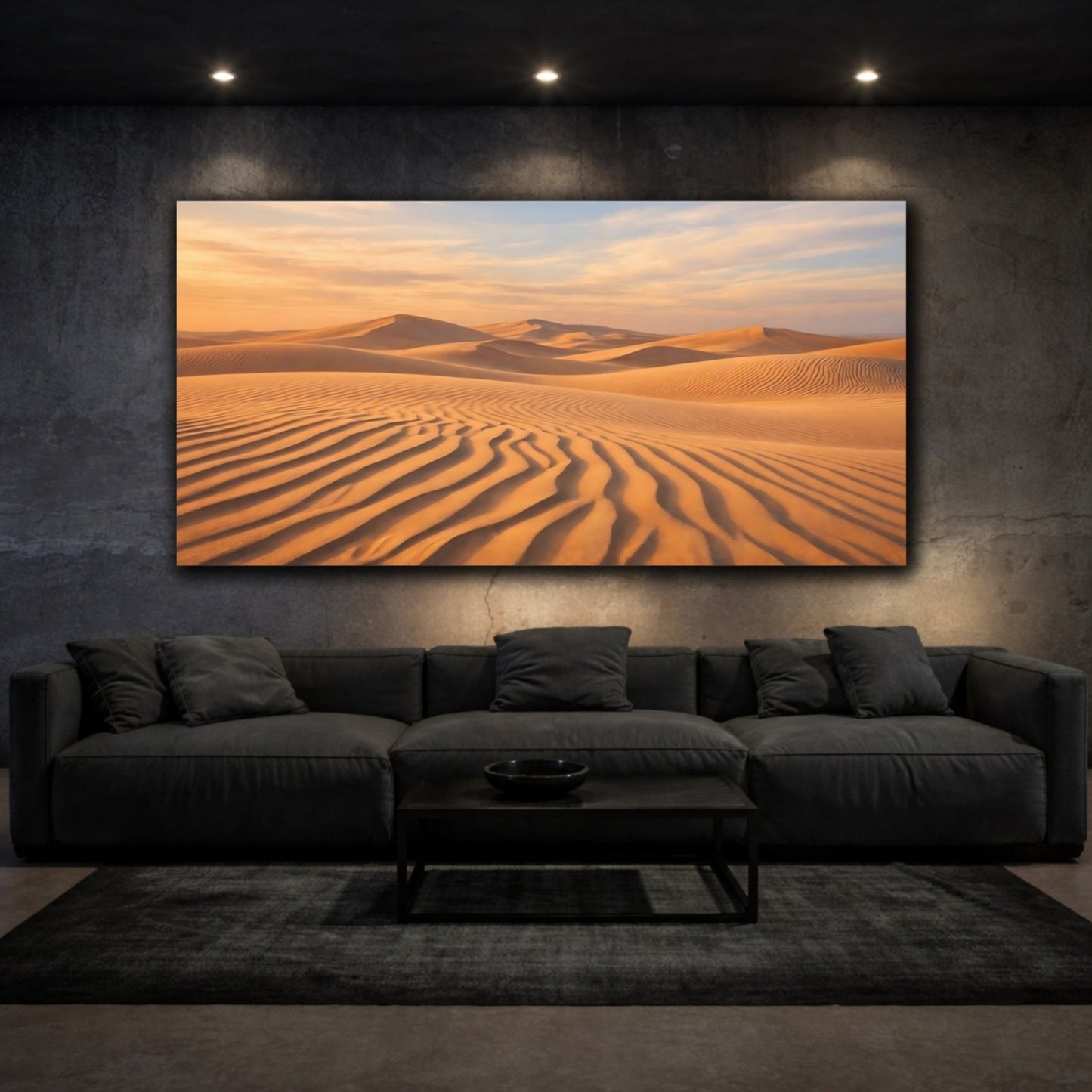 Nature Sand Dunes Golden Desert - Canvas Wall Art Print - YesArtYes