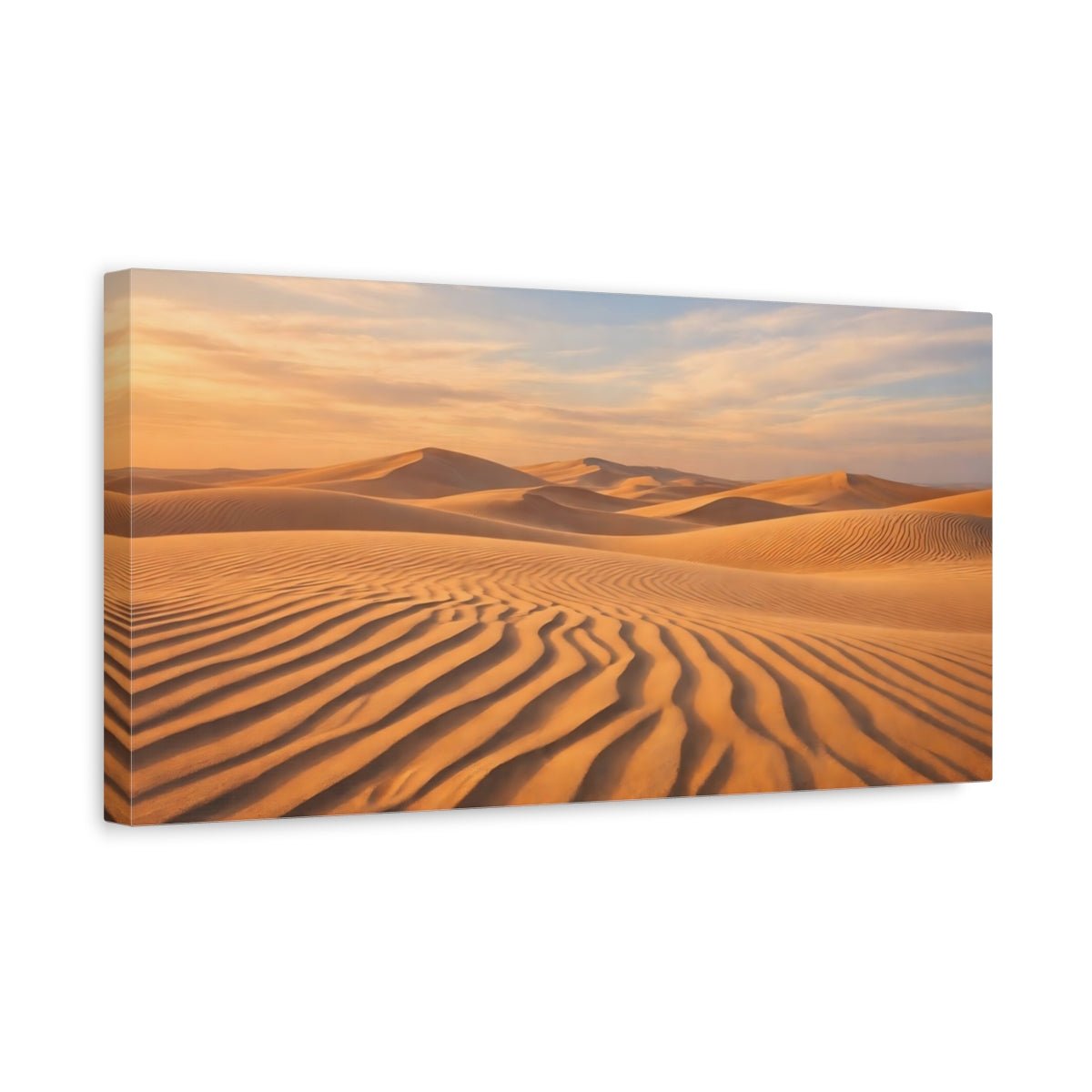 Nature Sand Dunes Golden Desert - Canvas Wall Art Print - YesArtYes