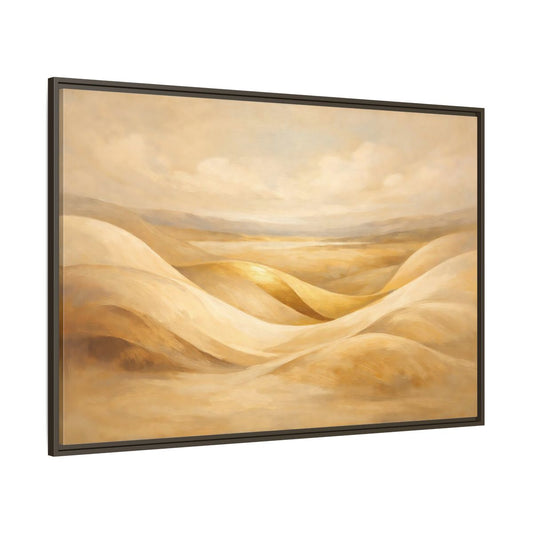 Main Mockup. Nature Sand Dunes Golden Dunes shown as stretched canvas wall art