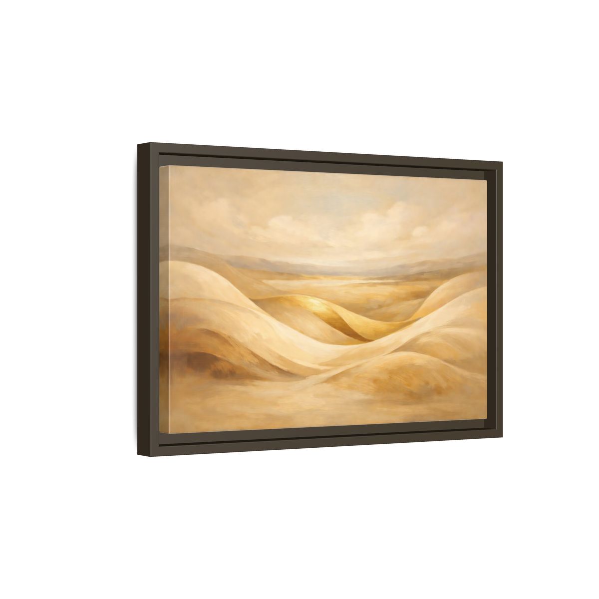 Side Mockup 5. Nature Sand Dunes Golden Dunes shown as stretched canvas wall art