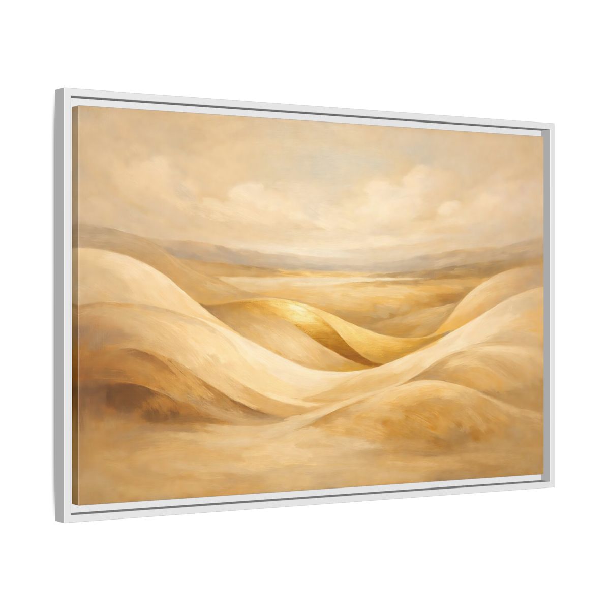 Side Mockup 8. Nature Sand Dunes Golden Dunes shown as stretched canvas wall art