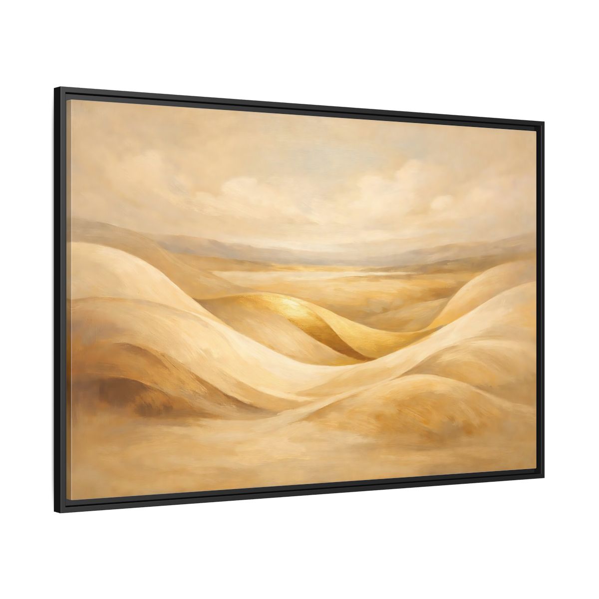 Side Mockup 12. Nature Sand Dunes Golden Dunes shown as stretched canvas wall art