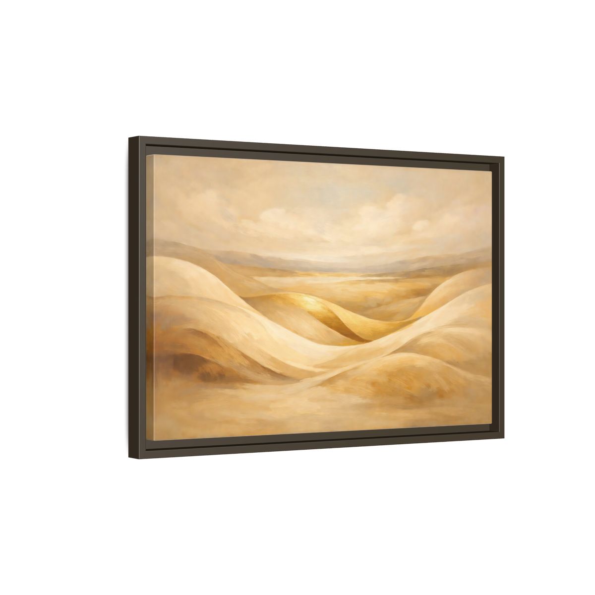 Side Mockup 2. Nature Sand Dunes Golden Dunes shown as stretched canvas wall art
