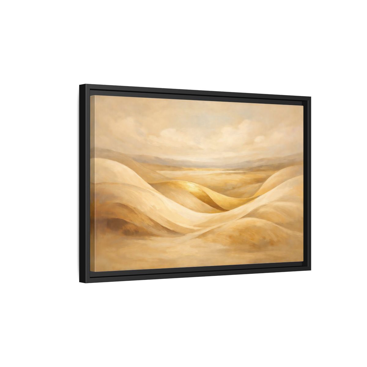 Side Mockup 3. Nature Sand Dunes Golden Dunes shown as stretched canvas wall art