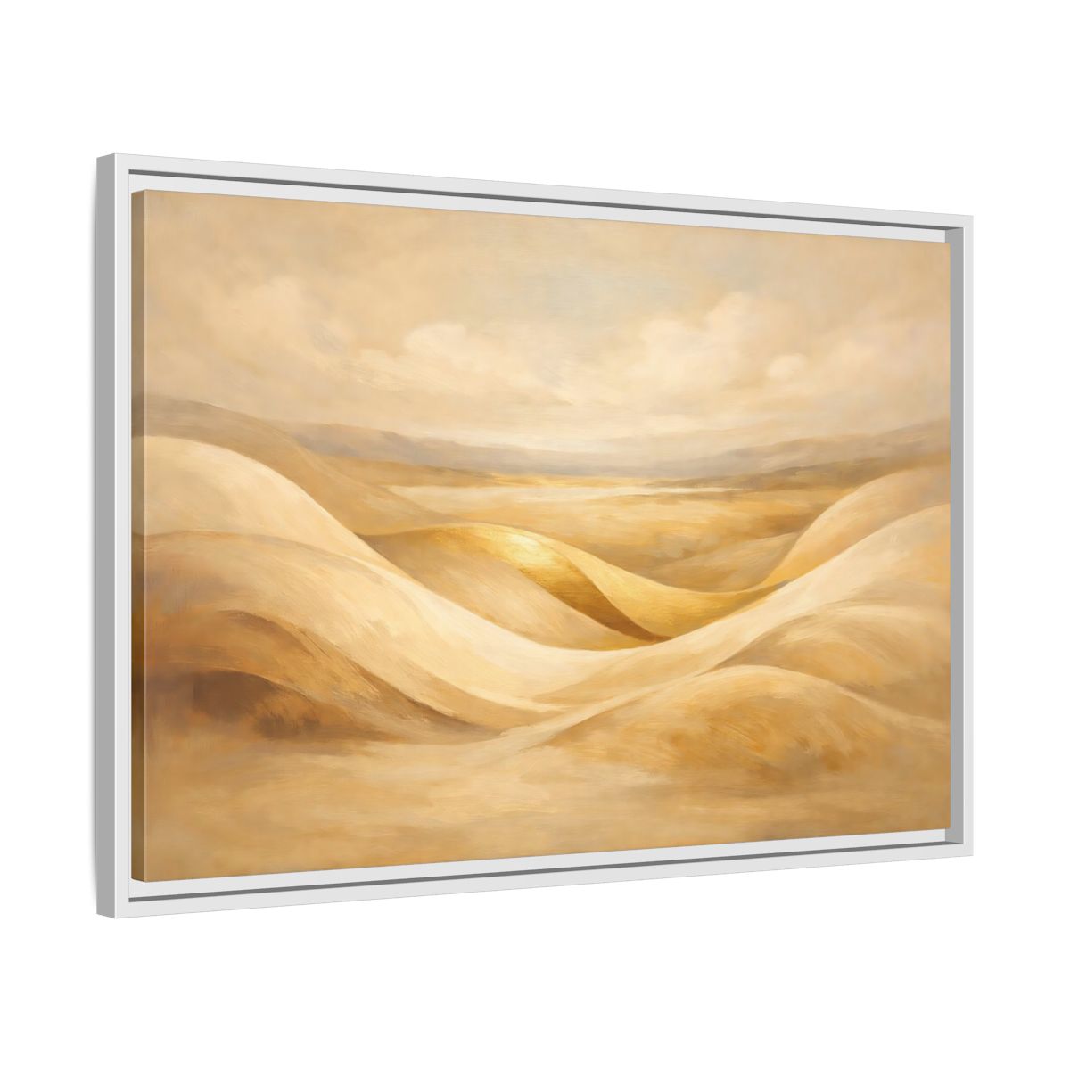 Side Mockup 10. Nature Sand Dunes Golden Dunes shown as stretched canvas wall art