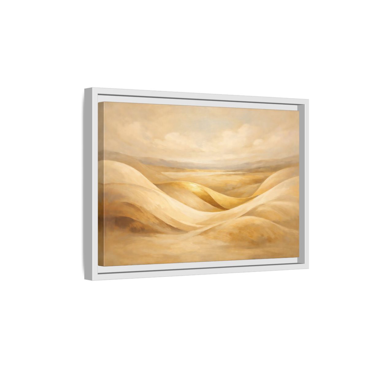 Side Mockup 4. Nature Sand Dunes Golden Dunes shown as stretched canvas wall art
