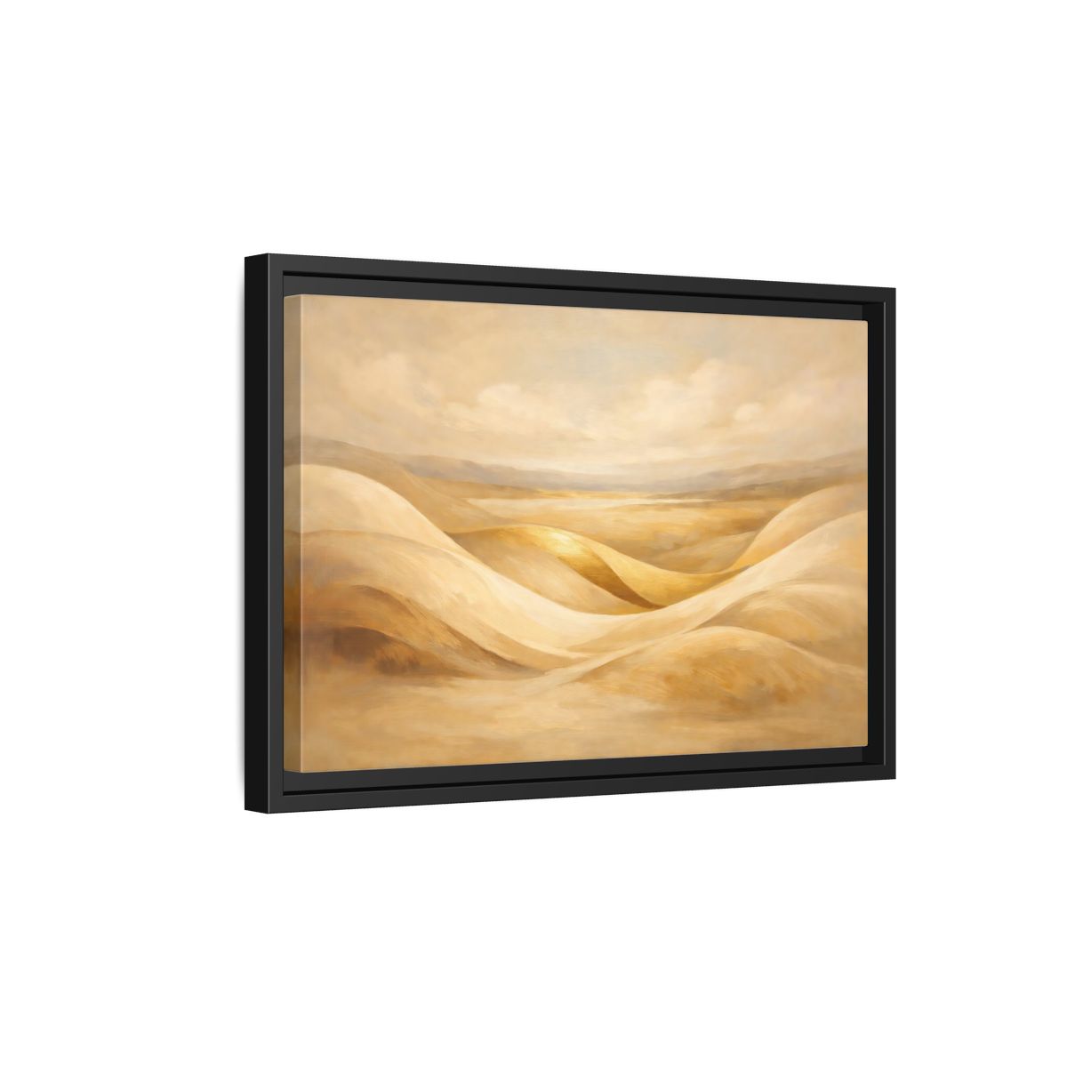 Side Mockup 6. Nature Sand Dunes Golden Dunes shown as stretched canvas wall art