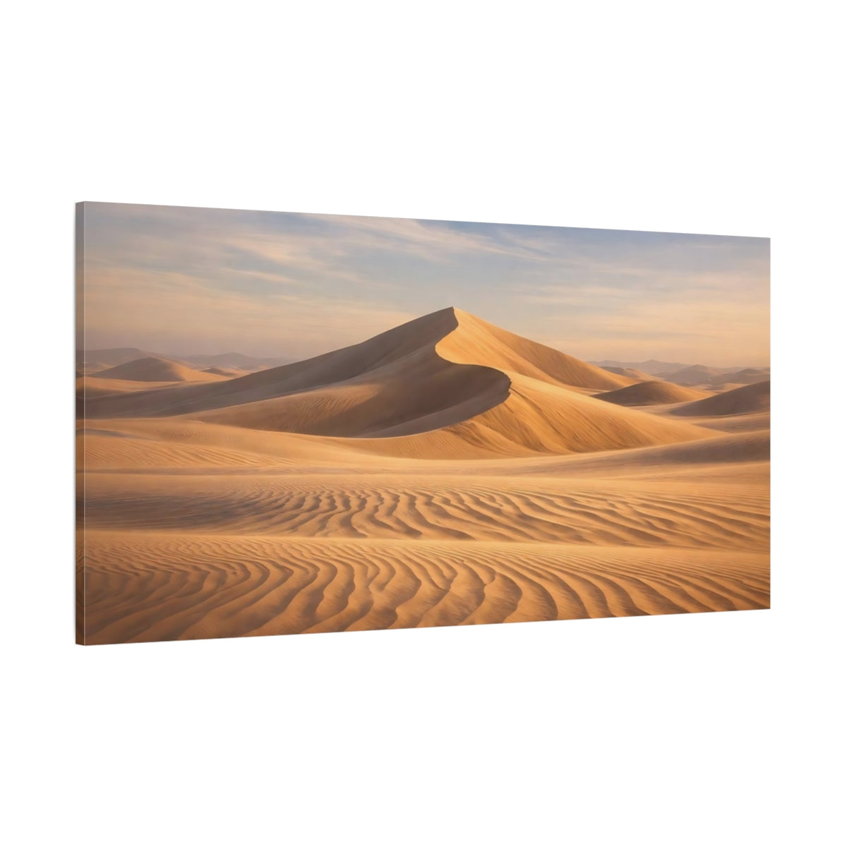 Main Mockup. Nature Sand Dunes Golden Sands shown as stretched canvas wall art