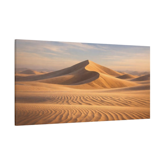 Main Mockup. Nature Sand Dunes Golden Sands shown as stretched canvas wall art