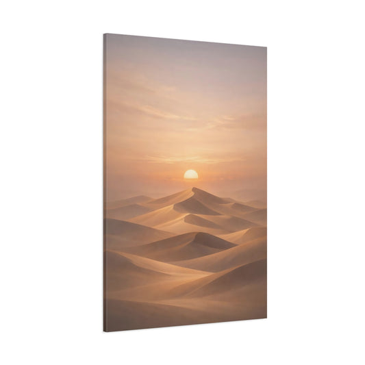Nature Sand Dunes Orange Desert Sunset shown as stretched canvas wall art