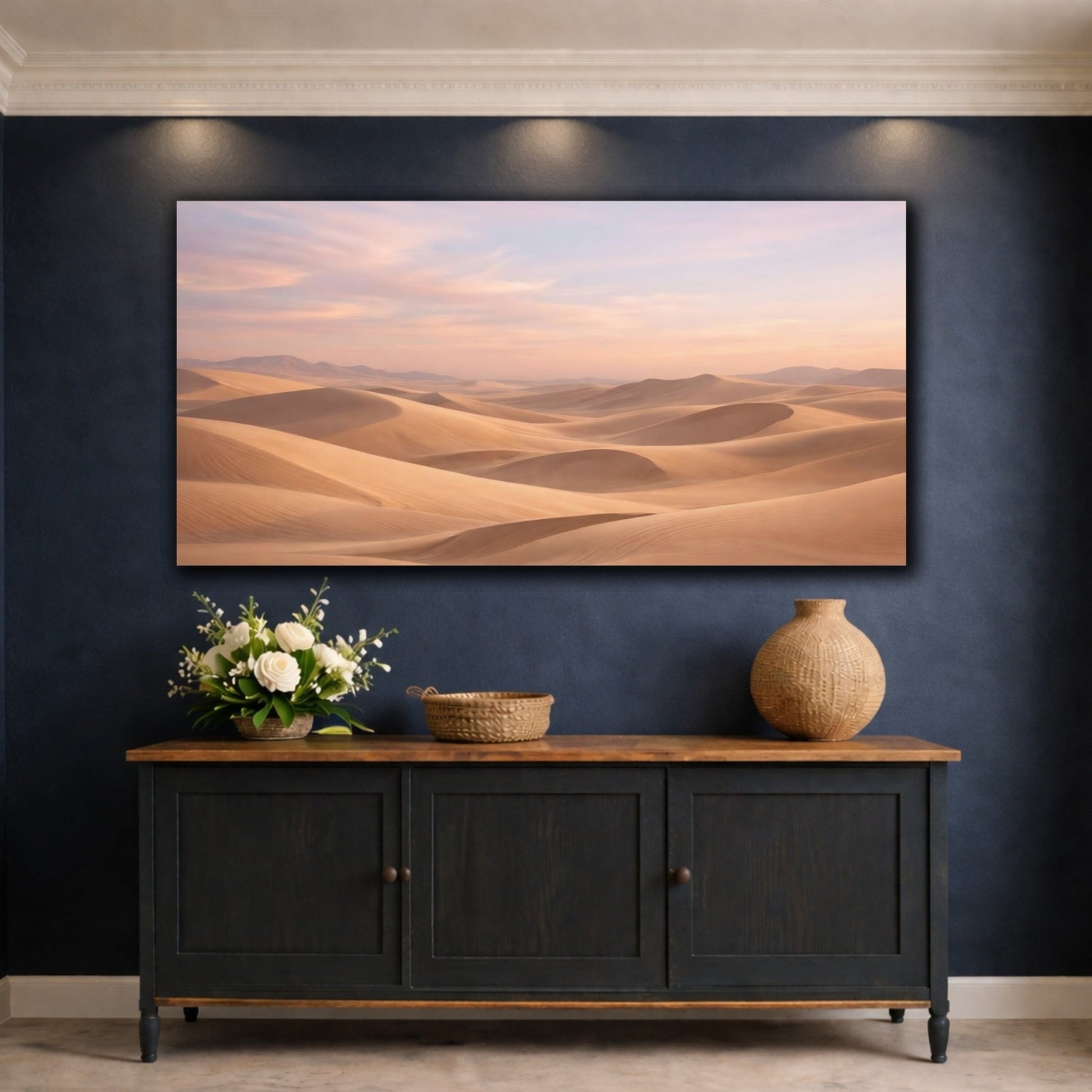 Nature Sand Dunes Pastel - Canvas Wall Art Print - YesArtYes