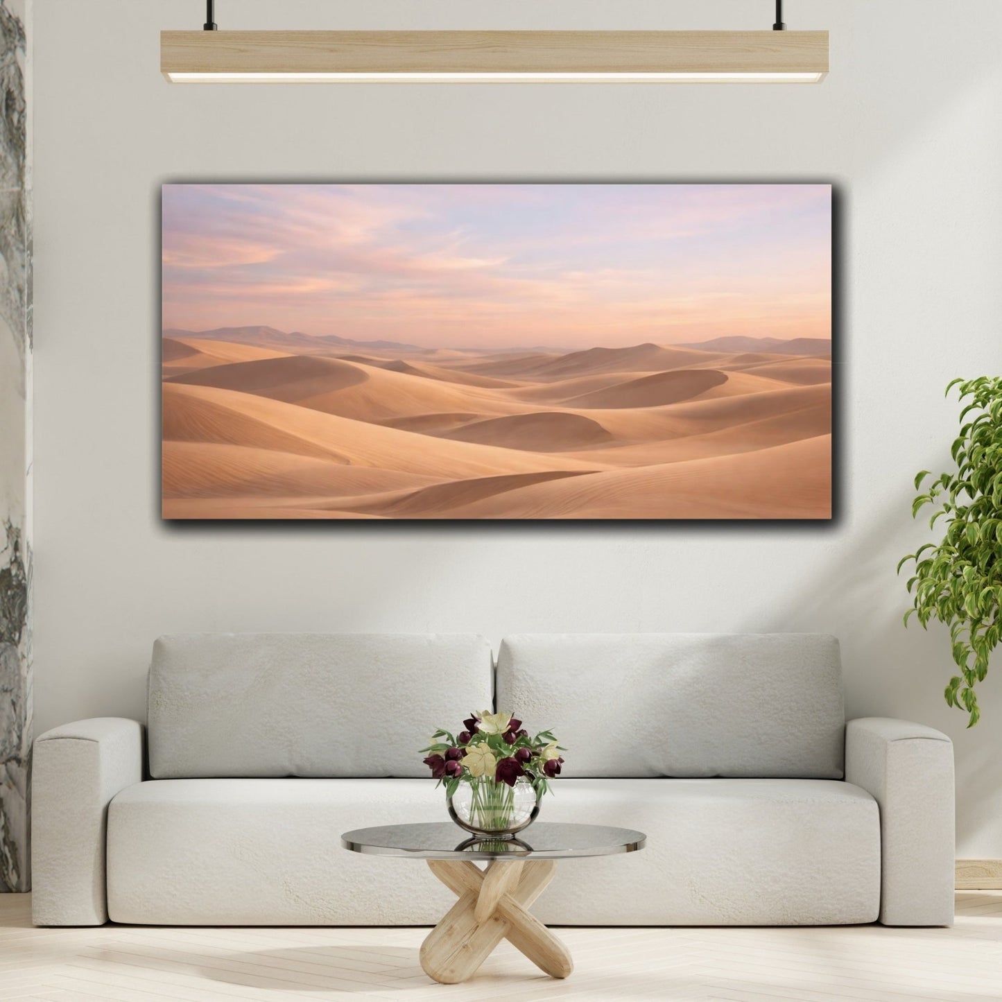 Nature Sand Dunes Pastel - Canvas Wall Art Print - YesArtYes