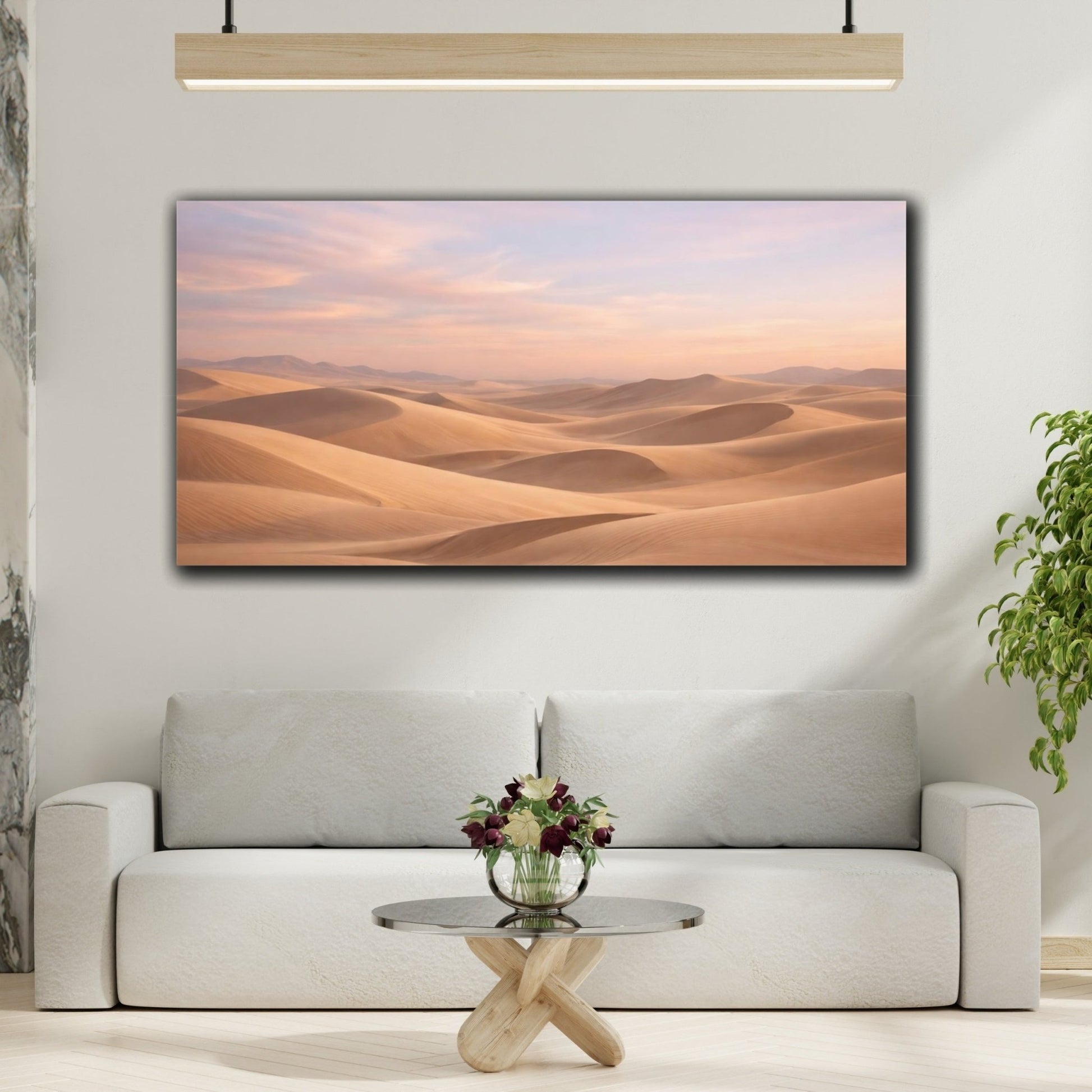 Nature Sand Dunes Pastel - Canvas Wall Art Print - YesArtYes