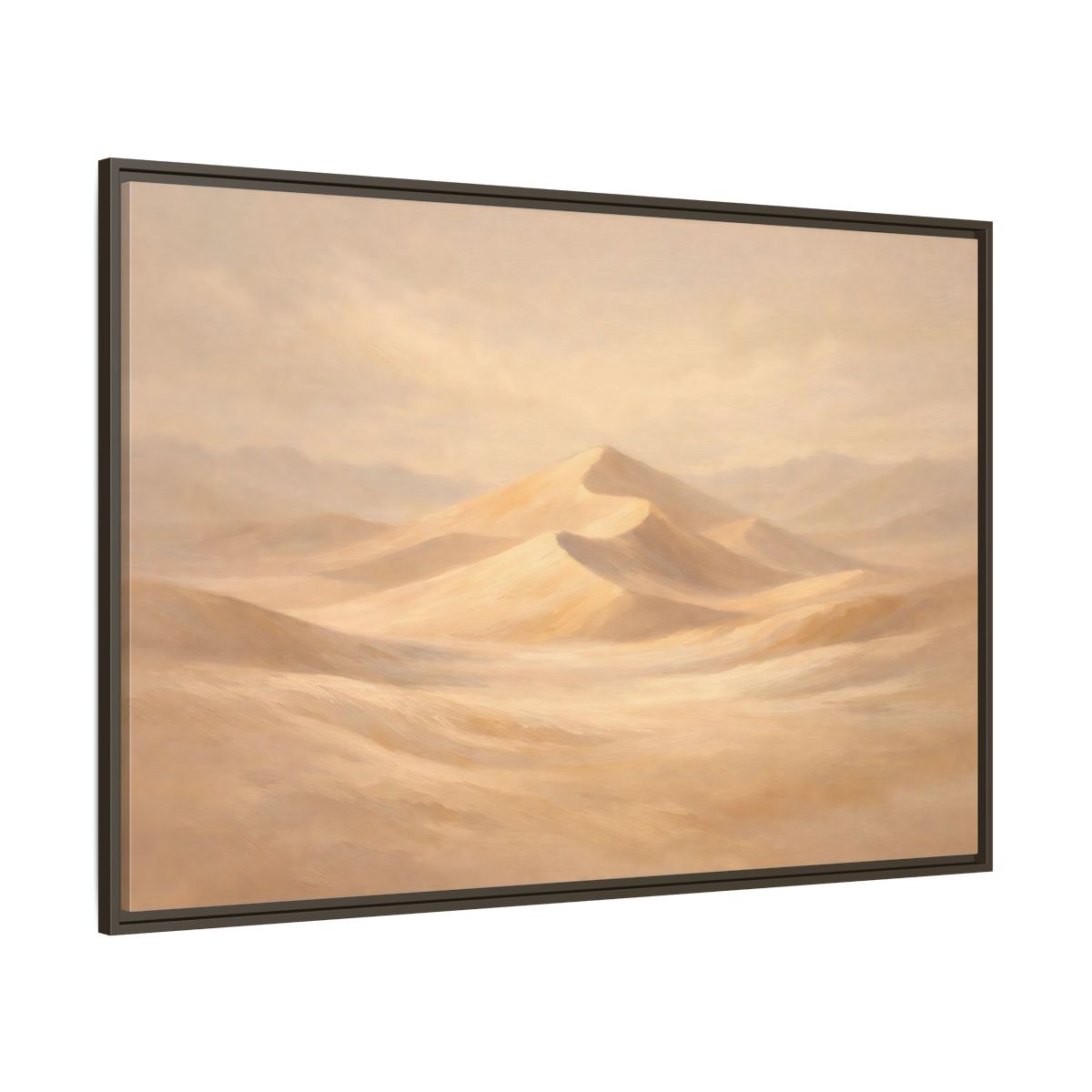 Main Mockup. Nature Sand Dunes Sand Dunes Beige shown as stretched canvas wall art