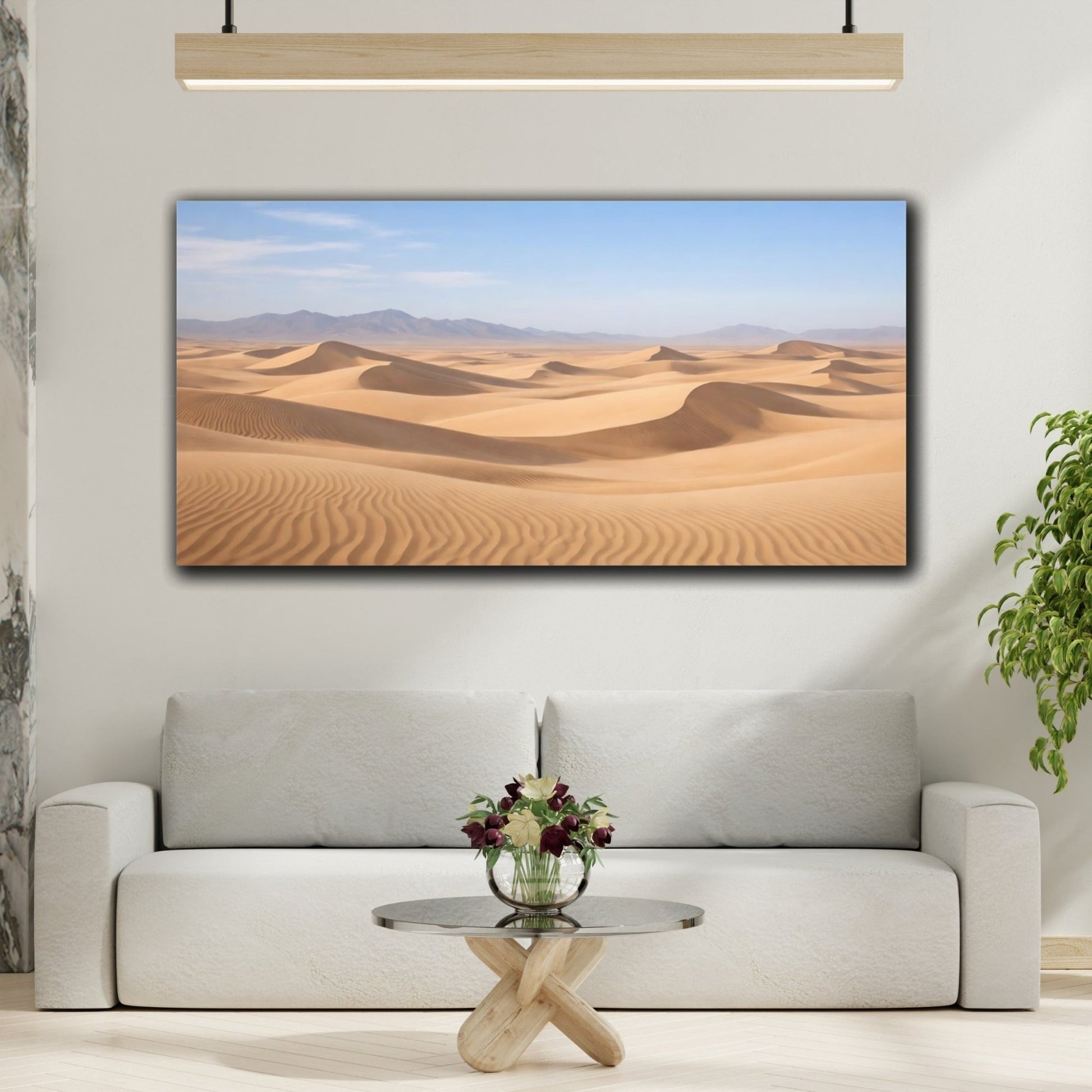 Nature Sand Dunes Tan Desert - Canvas Wall Art Print - YesArtYes